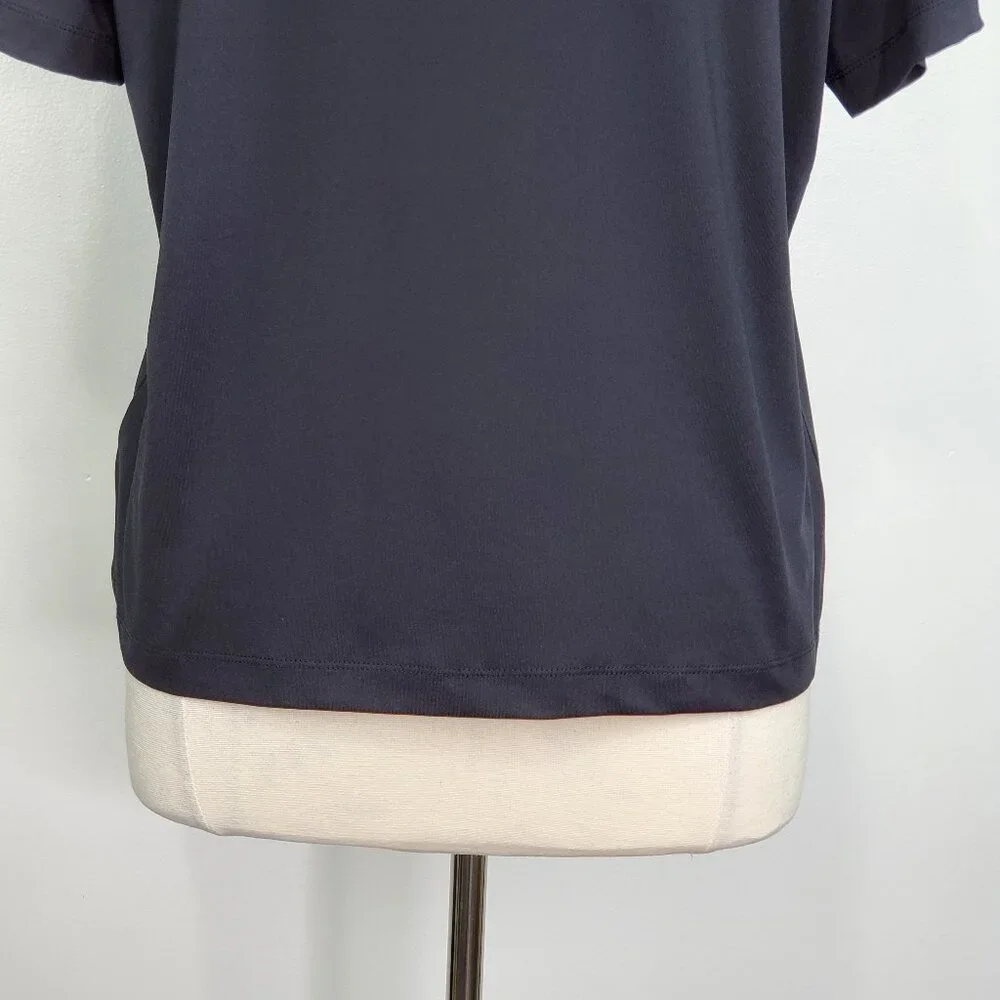 Susan Graver Essentials Black Short Sleeve Minimalist Stretchy Top Size XL - Picture 8 of 11